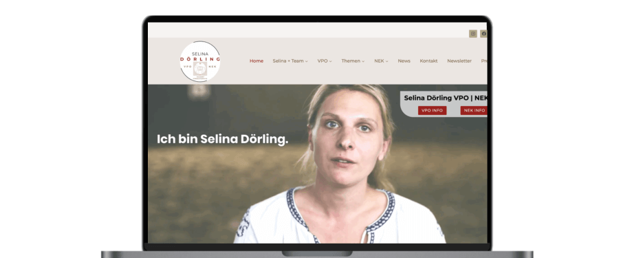 Bildschirmansicht eines Online-Portals